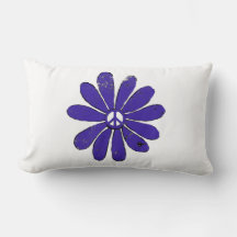 HIppie Peace Sign Blume Lila erschüttertes Aussehe