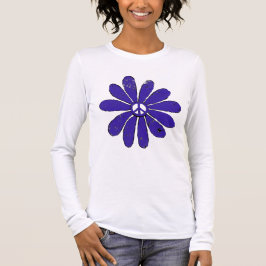 HIppie Peace Sign Blume Lila erschüttertes Aussehe T-Shirt