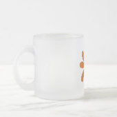 Hippie Peace Sign Blume Orange Distressed Look Mattglastasse (Links)