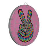 HIPPIE PEACE SIGN DART BOARD DARTSCHEIBE (Vorderseite Links)
