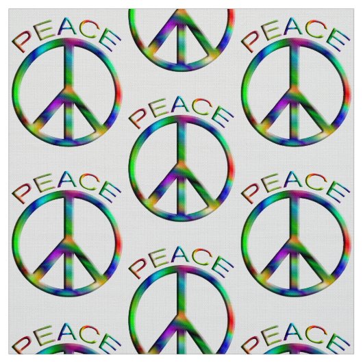 Hippie Peace Sign Krawatte Dye Stoff (Muster)