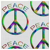 Hippie Peace Sign Krawatte Dye Stoff (Nahaufnahme)