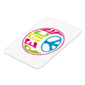 Hippie Peace Sign Magnet (Linke Seite)