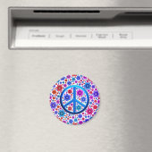 Hippie Peace Sign Magnet (In Situ (Geschirrspüler))
