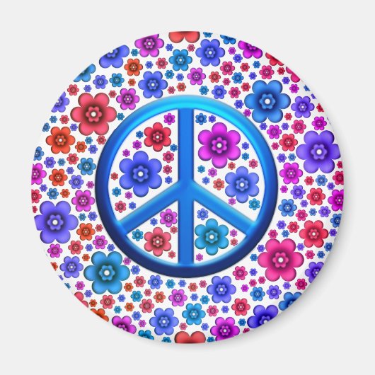 Hippie Peace Sign Magnet (Vorne)