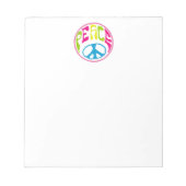 Hippie Peace Sign Notizblock (Vorderseite)