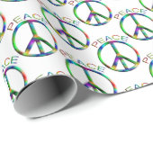 Hippie Peace Sign Rainbow Geschenkpapier (Rolleneckpunkt)