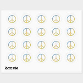 Hippie Peace Sign Sticker (Blatt)