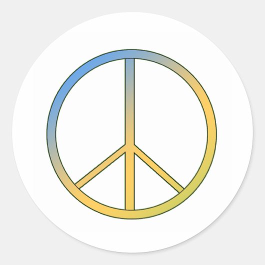 Hippie Peace Sign Sticker (Vorderseite)
