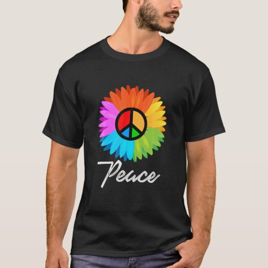 Hippie Peace Sign Symbol Liebe Hope Gift Peace T-Shirt (Vorderseite)