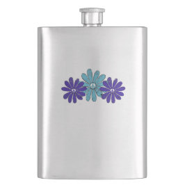 Hippie Peace Signa Blume Power Aqua Lila Flachmann