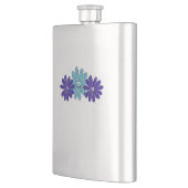 Hippie Peace Signa Blume Power Aqua Lila Flachmann (Links)