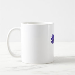 Hippie Peace Signa Blume Power Aqua Lila Kaffeetasse