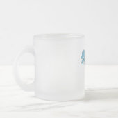 Hippie Peace Signa Blume Power Lila Aqua Mattglastasse (Links)