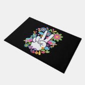 Hippie Peace Signs Fußmatte (Schrägansicht)