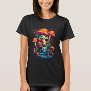 Hippie-Pilze Psychedelischer Wald Pilze Festival T-Shirt