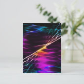 Hippie Pink und lila Liebe Frieden Postkarte (Stehend Vorderseite)