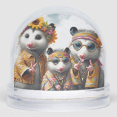 Hippie Possum Friends Schneekugeln (Vorderseite)