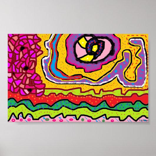 Hippie Poster Print Picture (Vorne)