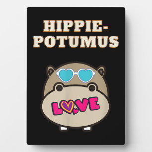 Hippie Potumus Baby Hippopotamus Lover Fotoplatte