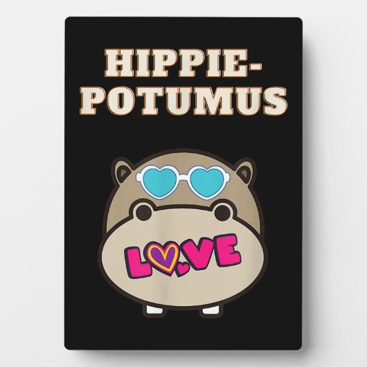 Hippie Potumus Baby Hippopotamus Lover Fotoplatte (Vorderseite)