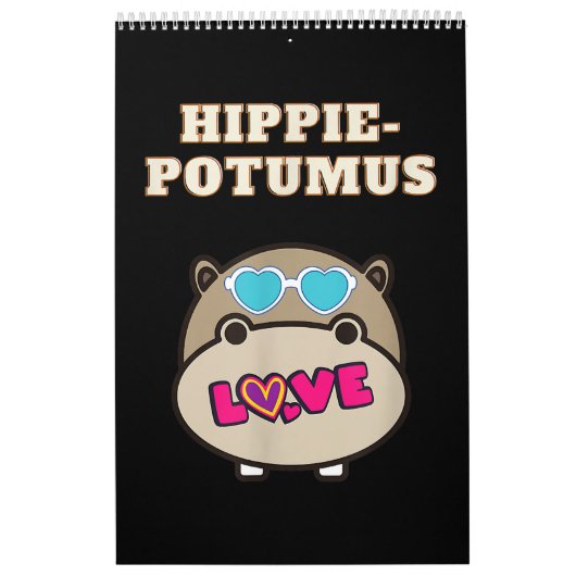 Hippie Potumus Baby Hippopotamus Lover Kalender (Titelbild)