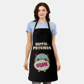 Hippie Potumus Baby Hippopotamus Lover Schürze (Getragen)