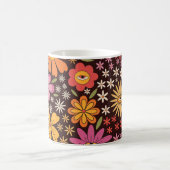 Hippie Psychedelic 70er Groovy Blume Augenmuster Kaffeetasse (Mittel)
