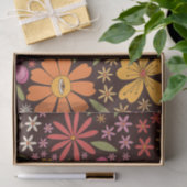 Hippie Psychedelic 70er Groovy Blume Augenmuster Seidenpapier (Geschenk)