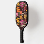 Hippie Psychedelic 70er Groovy Blume Eye Custom Pickleball Schläger (Links)