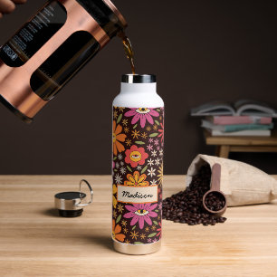 Hippie Psychedelic 70er Groovy Blume Eye Custom Trinkflasche