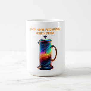 Hippie Psychedelic French Press der 1960er Jahre Kaffeetasse