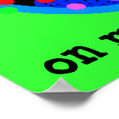 Hippie Psychedelic Rainbow Buzz Cat Poster (Ecke)