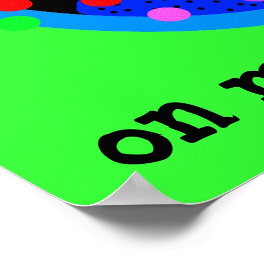 Hippie Psychedelic Rainbow Buzz Cat Poster (Ecke)