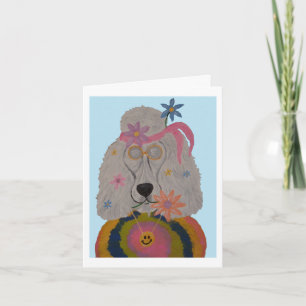 Hippie Pudel Flower Child Einladung