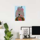 Hippie Pudel Flower Child  Poster (Heimbüro)