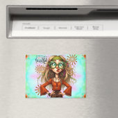 Hippie Quirky Beautiful Magnet (In Situ (Geschirrspüler))