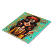 Hippie Quirky Keramik & Liebe Tile Fliese (Seite)