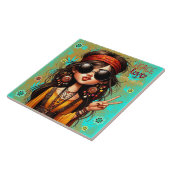 Hippie Quirky Keramik & Liebe Tile Fliese (Seite)