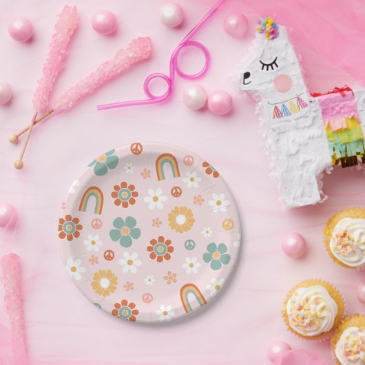 Hippie Rainbow Groovy Birthday Paper Teller (Party)