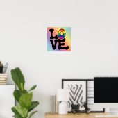 Hippie Rainbow-Liebe Poster (Heimbüro)