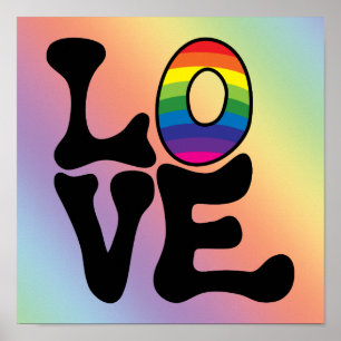 Hippie Rainbow-Liebe Poster