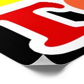 Hippie Rainbow Liebe Valentinstag Poster (Ecke)