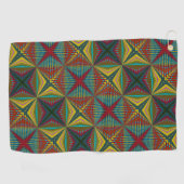 Hippie Red Blue Yellow Green Trippy Trippy Earthy Golfhandtuch (Horizontal)