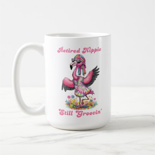 Hippie Retirement Groovy Retro Gefärbte Krawatte F Kaffeetasse (Links)