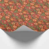 Hippie Retro Blume Geschenkpapier (Ecke)