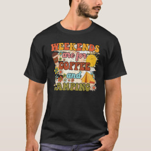 Hippie Retro Boho Wochenenden sind für Kaffee und T-Shirt
