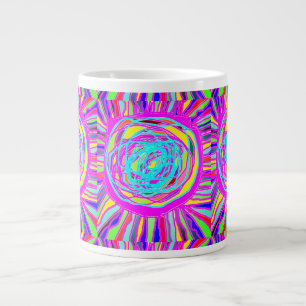 Hippie Retro erfrischt abstrakte Kunst Jumbo-Tasse