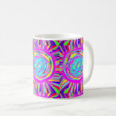 Hippie Retro erfrischt abstrakte Kunst Kaffeetasse (VorderseiteRechts)