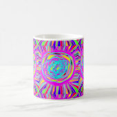 Hippie Retro erfrischt abstrakte Kunst Kaffeetasse (Mittel)